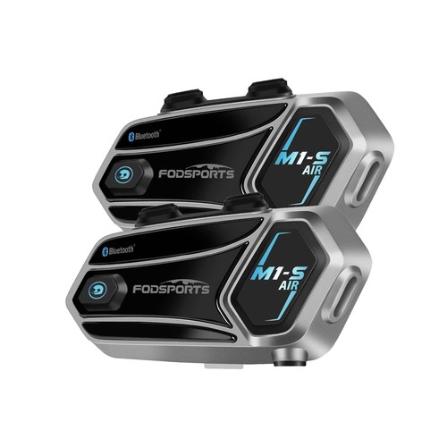 2X M1-S Air Motorcycle Intercom Bluetooth Headset Helmet 4 Way System Set 1000M - Picture 1 of 14