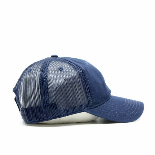 New Washed Cotton Low Profile Mesh Trucker Baseball Cap Black Navy Red Blue - Picture 23 of 64