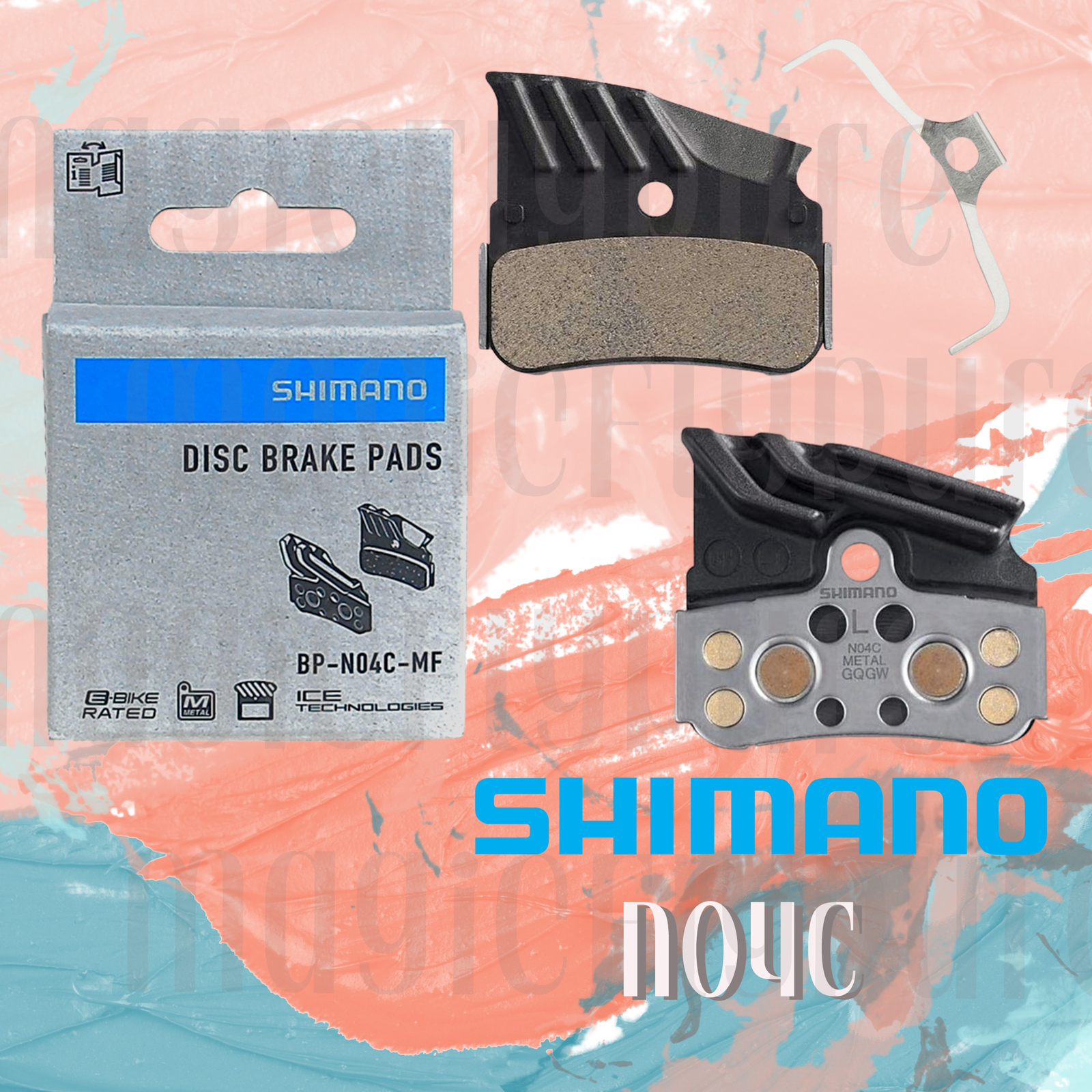 SHIMANO N04C FINNED METAL DISC BRAKE PAD WITH SPRING BRM9120 NIB eBay