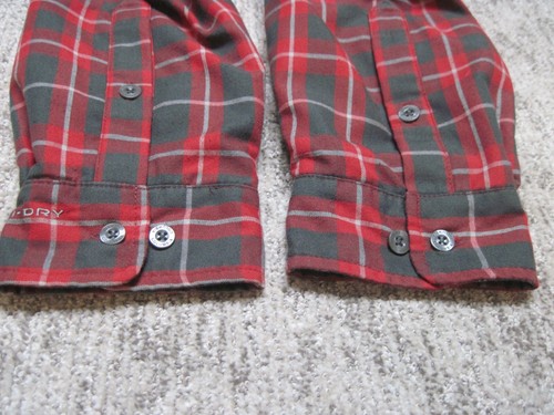 Columbia Herren 2XL Fleece gefüttert Flanell kariert Omni Dry Hemd kariert rot grau - Bild 8 von 12
