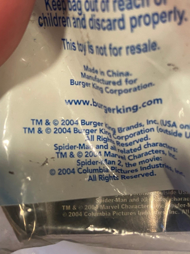 Burger King Toy Spider-Man 2 2004 *NEW* ss1 - Picture 4 of 4