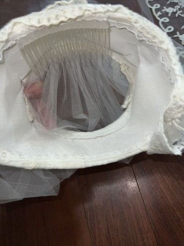 Vintage Victorian Style Wedding Ivory Veil Lace Headpiece Cream headband - Bild 4 von 7