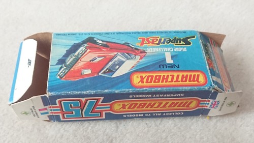 Matchbox 75 Superfast No.1 Dodge Charger Red with Silver Interior Boxed Used - Picture 13 of 13