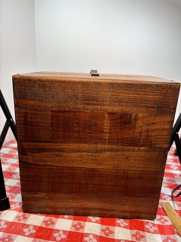Holz Geteilte Box Aufbewahrung/ Organizer mit Lederband 9x9 4 Fächer - Bild 6 von 8