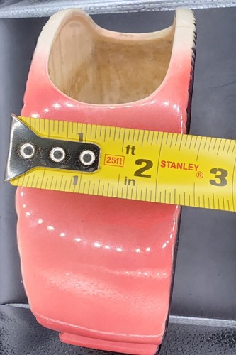 Royal Copley Pink Black Deco Disk Ceramic Vase Vintage - Picture 9 of 9