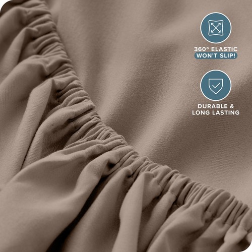 Bare Home 22" Deep Pocket Fitted Sheet - Premium 1800 Microfiber - Picture 39 of 147