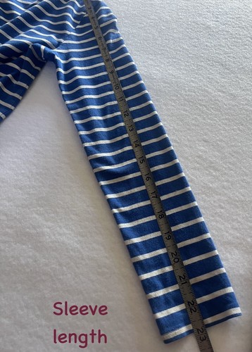 Lands End Girls Blue White Striped Sequin Toucan Dress Size Medium (10-12) - Picture 6 of 15