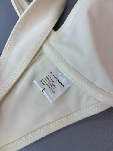 Strawberry Milk Mob women's large ivory white underwire bikini swim top - Picture 6 of 6