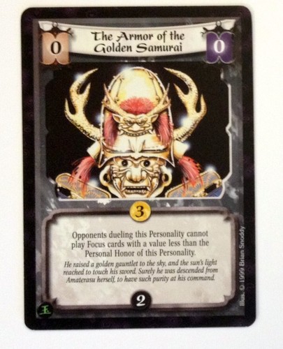 La Armadura del Samurai Dorado L5R Leyenda de los Cinco Anillos CCG Edición Perla - Imagen 1 de 3