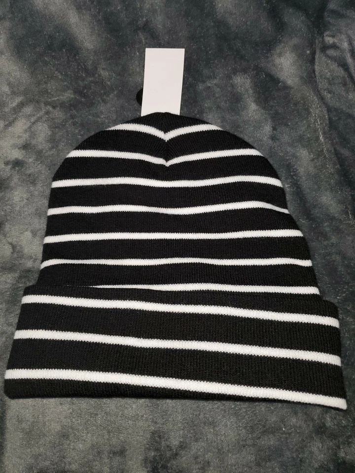 VANS BREAKIN GORRO TEJIDO TOQUE DE QUEDA PUÑO SOMBRERO ADULTO NEGRO BLANCO VN0A5GUV2UC MUJER Foto 4 de 4
