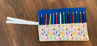 NEW Homemade Cloth Crayon or Pencil Holder / Organizer / Roll Up Case for Kids