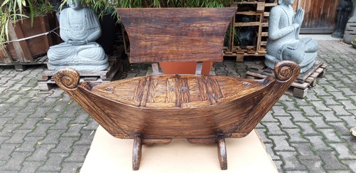 Boots Bank Schiff Teakholz Sitzgruppe Relax Romantik Garten Indonesien Bali - Bild 1 von 14