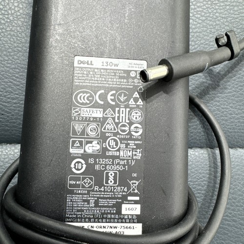 Dell AC Power Adapter Charger 130w HA130PM130 19.5V - 6.67A - Picture 2 of 3