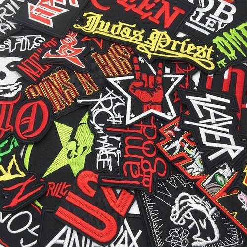 27pcs/lot Music Rock Band Patches Clothes Diy Iron on Embroidered Patches - Picture 2 of 24