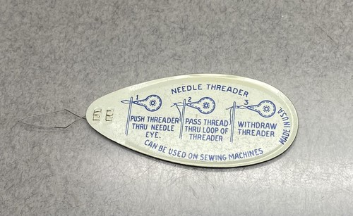Vintage Meadow Gold Ice Cream Advertising Metal Needle Threader Sewing - Picture 4 of 4