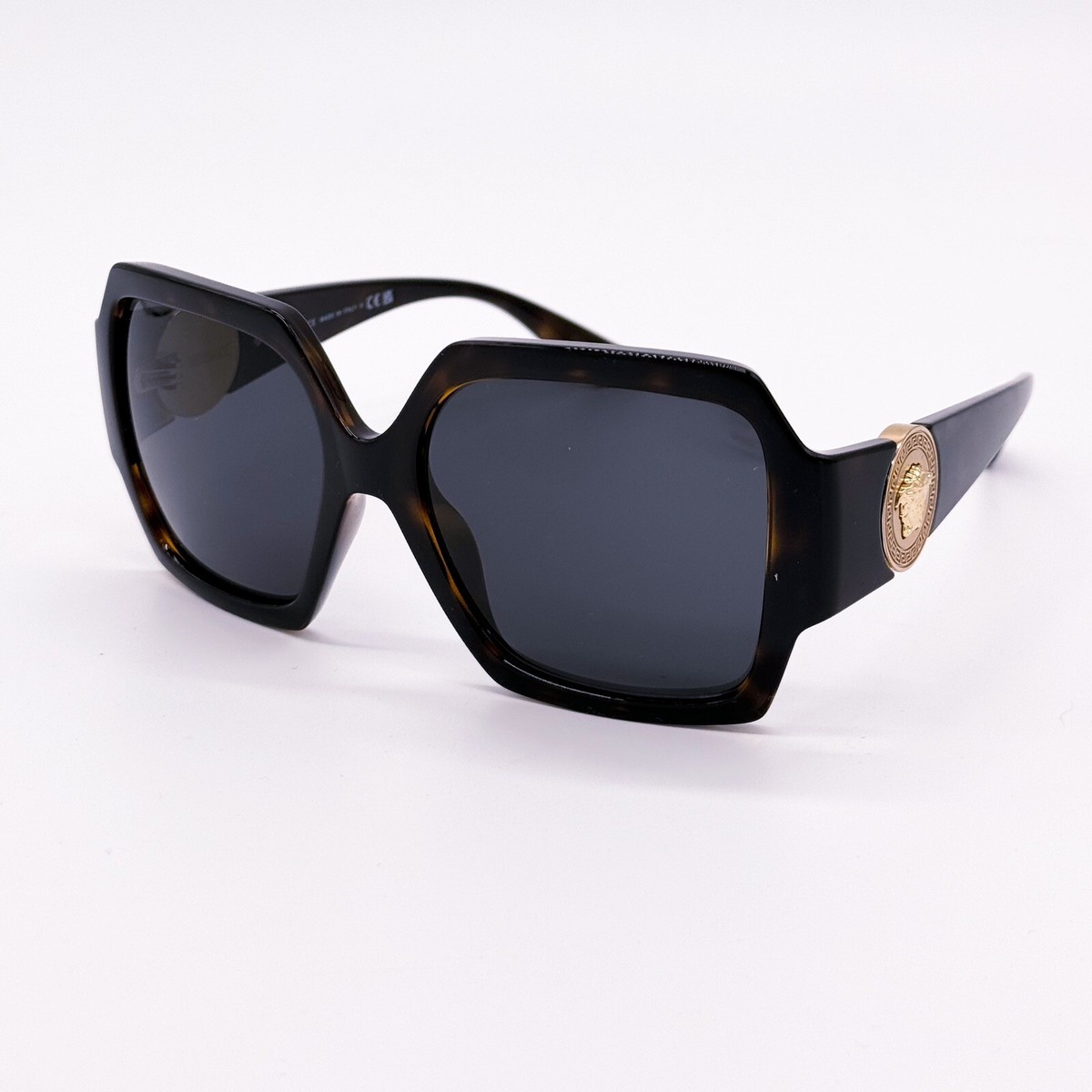 NEW VERSACE VE4453 108/87 SQUARE HAVANA WOMEN SUNGLASSES  display picture 3