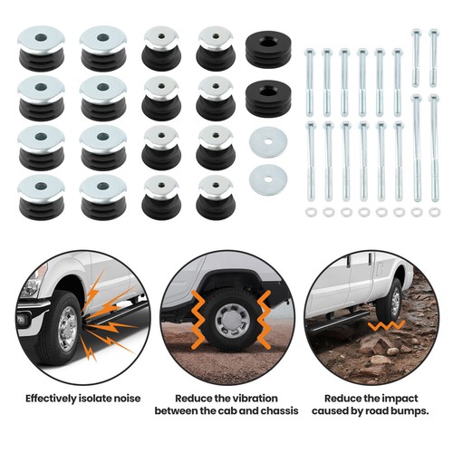 Body Cab Mount Bushing Kit For Ford F250 F350 Super Duty 2WD 4WD 2008-16 - Picture 6 of 12