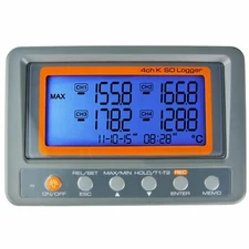 4-Channel K Type Thermocouple Thermometer Temperature Digital SD Logger Meter