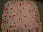 1 Ralph Lauren Cottage Lane Floral Diamond Textured Ruffle Pillow Sham ~ Euro
