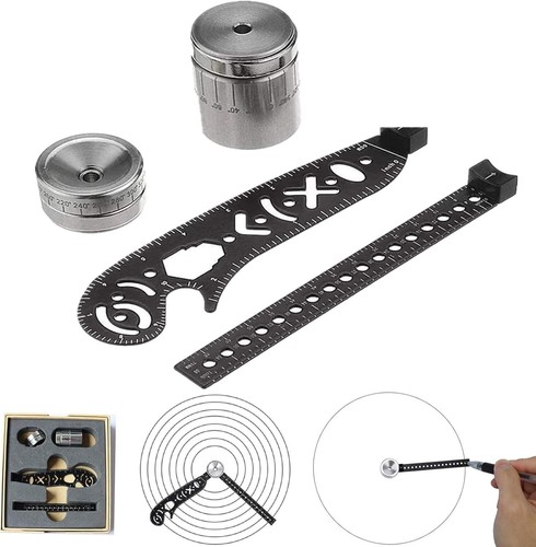 Multifunktions-Zeichenwerkzeug, vielseitiges Zeichenwerkzeug gebogenes metallisches Lineal Mini Co