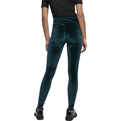 Urban Classics Ladies High Waist Velvet Leggings Sporthose Stretch-Samt  - Bild 12 von 16