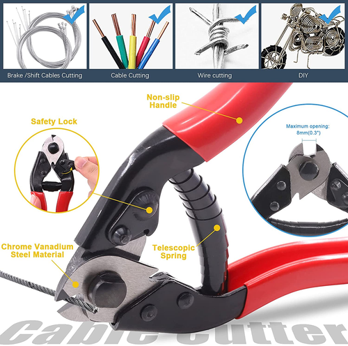 81Pcs Stainless Steel Bicycle Cable Cutter and Bike Brake Cable Shifter Cable wi - Picture 5 of 7