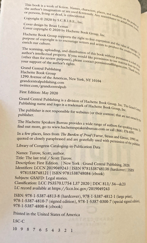 SIGNED & NEW - THE LAST TRIAL by Scott Turow (2020, Hardcover) 1st edition, 1st - Picture 2 of 3