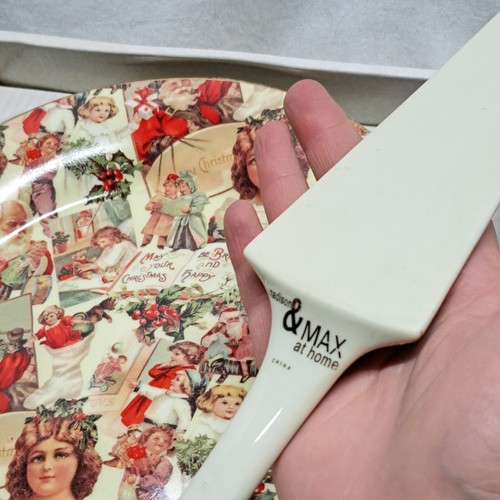 Madison & Max Victorian Holiday Chintz Pattern Cake Pie Serving Set In Box - Picture 3 of 9