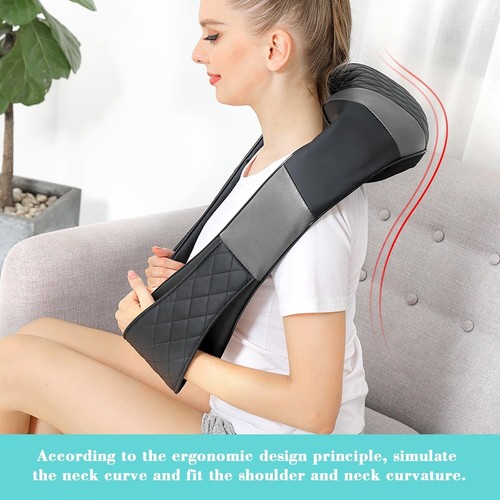 Deep Tissue Heated Massage Pillow - Versatile Pain Relief for Neck and Back - Picture 7 of 9