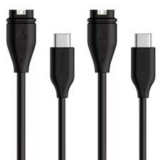 USB-C Plug Charging/Data Cable Compatible with Garmin Watch - 1M, 2PK