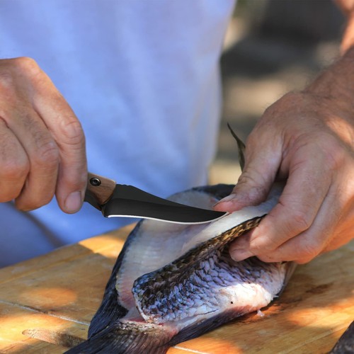 2PACK Fixed Blade Hunting Knife 6.5" Skinning 7" Gut Hook Knife Full-Tang Handle - Bild 5 von 9