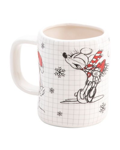 Disney Urlaub Weihnachten Skizzenbuch Weihnachtsmütze Tasse Set mit Mickey & Minnie. Neu im Karton - Bild 6 von 6