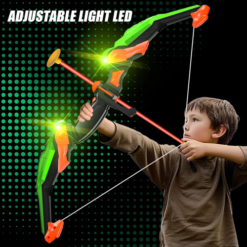 Kids Archery Set Toys with Light-Up LED Includes 32 Suction Cup Arrows, Bow and - Picture 4 of 11