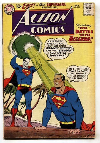 ACTION COMICS #254 DC SUPERMAN 1959 1st adult Bizarro-comic book - Picture 1 of 2