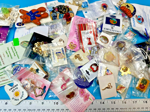 Vintage & Modern NOS Brooches & Pin's Resale Bulk Lot, Junk Drawer Grab Bag - 第 1/18 張圖片