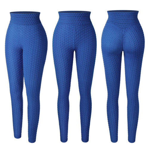 Women High Waisted Leggings Push Up Anti-Cellulite Yoga Pants Workout Fitness US - Picture 28 of 57