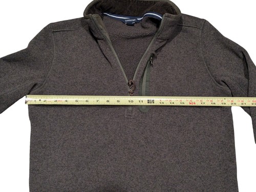 Lands End Men's Half Zip Fleece Pullover Mock Neck Small - Picture 2 of 8