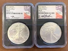 2021- American Silver Eagles- NGC- MS70- T1 &T2- FDOI- Mercanti/Gaudioso Set