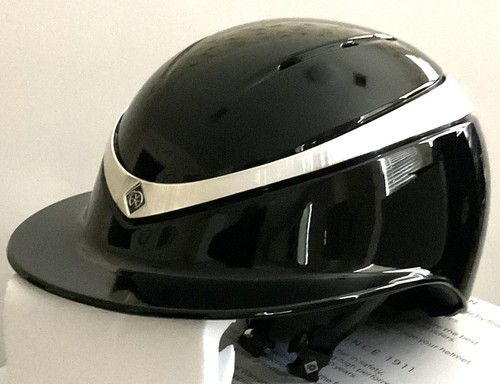 Charles Owen Gloss Halo Luxe Blk/Gold Platinum Ring 7 / 57cm Helmet New see NOTE - Picture 5 of 17
