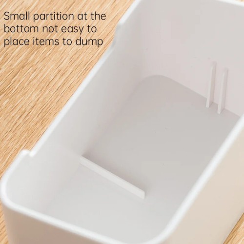 Remote Control Holder Desk Storage Organizer Box Container Bamboo Wood Partition - Picture 4 of 10