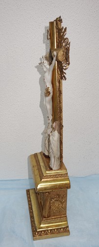 CRUZ Crucifijo Jesucristo Crucifixión Cruz de pie Filigrana - alrededor de 1900 - Imagen 8 de 13