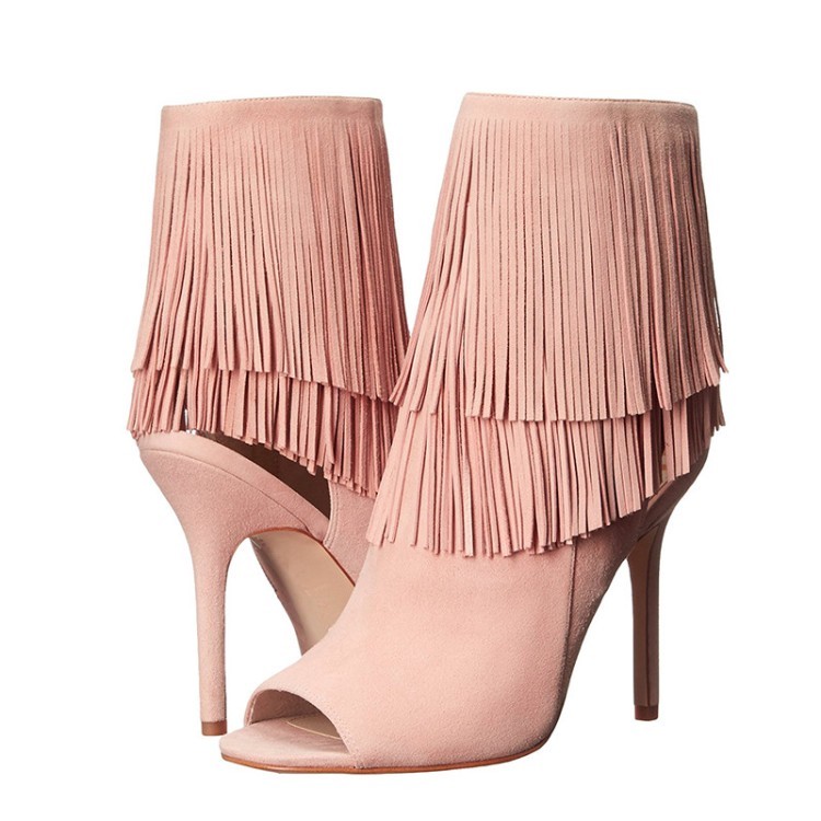 Vogue Para Mujer Tacones De Aguja Taco Alto Alto Alto Puntera Abierta Borlas botas al Tobillo Zapatos Talla 4.5-10 df991d Vogue Para Mujer Tacones De Aguja Taco Alto Alto Alto Puntera Abierta Borlas botas al Tobillo Zapatos Talla 4.5-10 df991d