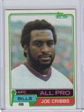 1981 Topps Football Card #360 Joe Cribbs Rookie Buffalo Bills - ExMt