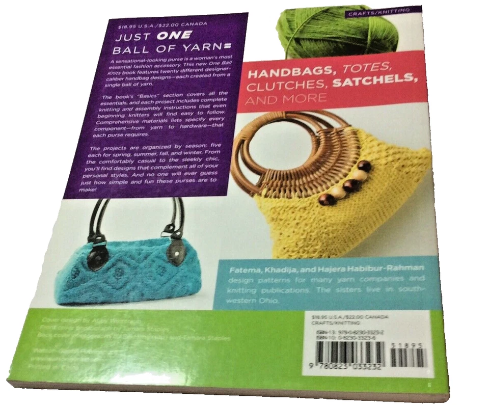 One Ball Knits Purses Soft Cover Knitting Project Book - Image 2 of 2