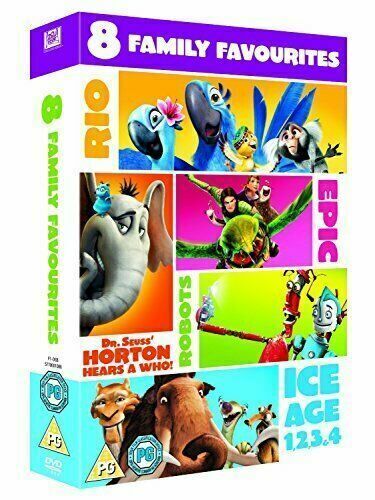 Blue Sky 8 Family Favourites DVD Collection Ice Age 1 2 3 4 Rio Robots Horton - Bild 1 von 1