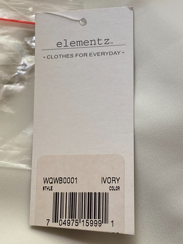 NWT Vtg Elementz Sz 1X Womens Ivory Blouse Shirt Long Sleeve Polyester - Picture 10 of 10