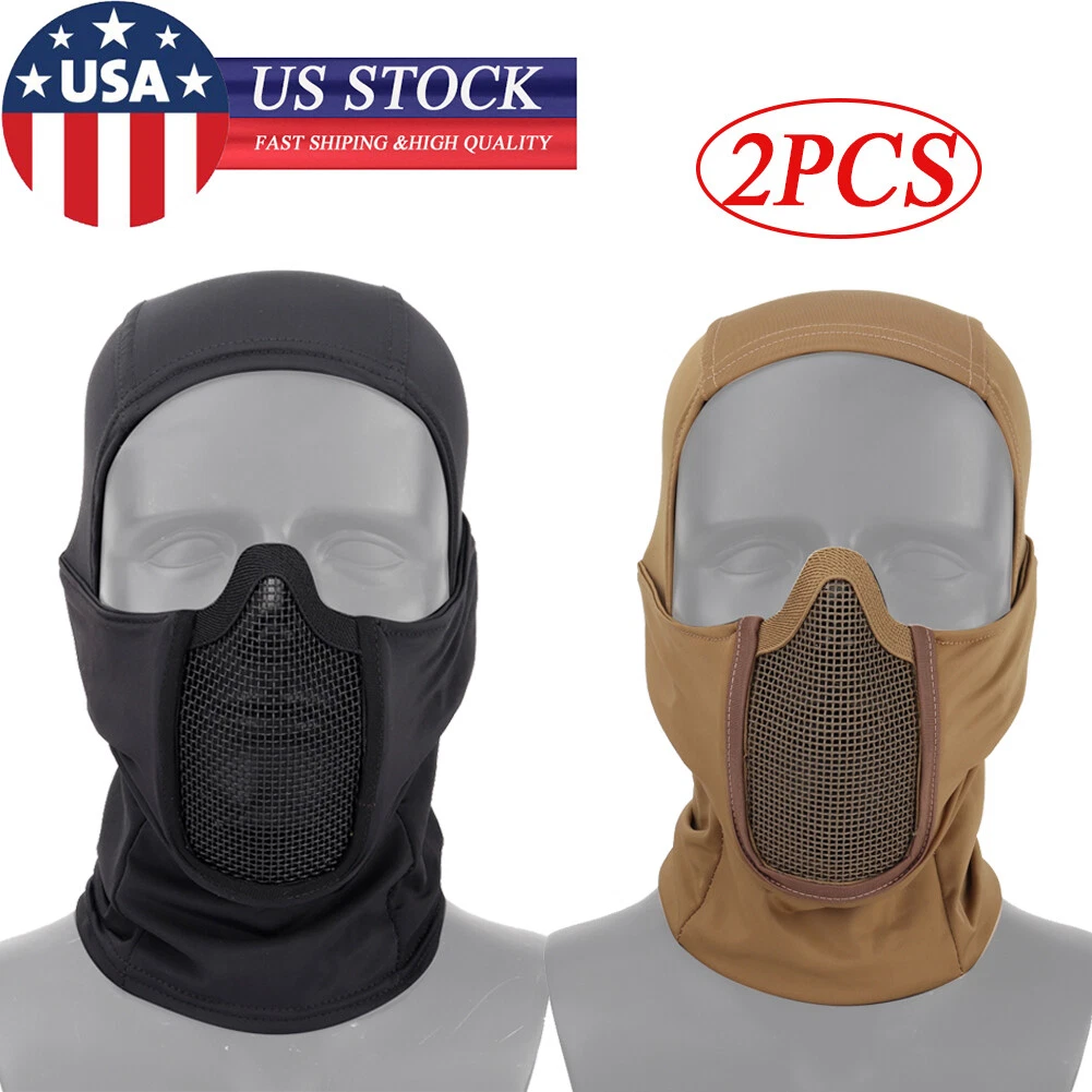2Pack Tactical Balaclava Mesh Mask Ninja Style Dustproof Full Face Cover Hunting