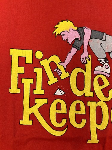 Vintage Nickelodeon Finders Keepers Game Show TV Show Promo Tee 80s Rare Large - Picture 4 of 13
