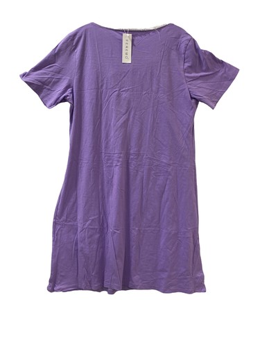 FEREMO Night Gown House Dress Women's 2X Purple  Short Sleeve Mumu Round Neck - Bild 2 von 10