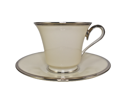 Lenox Solitaire Cup & Saucer Set – 11 Tea Cups and 12 Tea Saucers - Picture 8 of 11